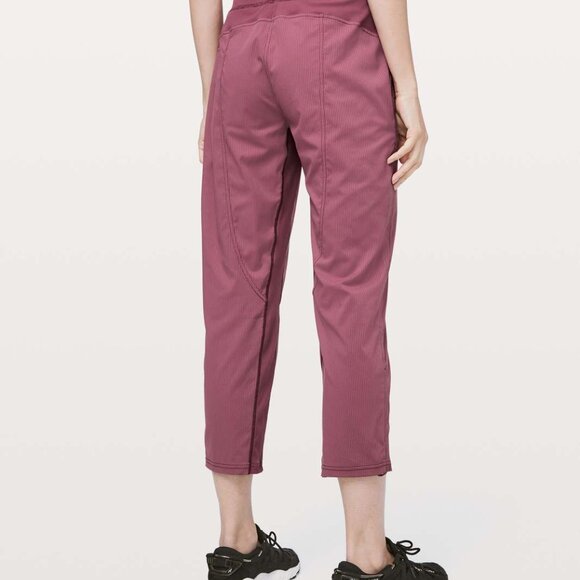 Lululemon Pink Dance Studio Mid-Rise Cropped Pants | Size 2 - Picture 2 of 11